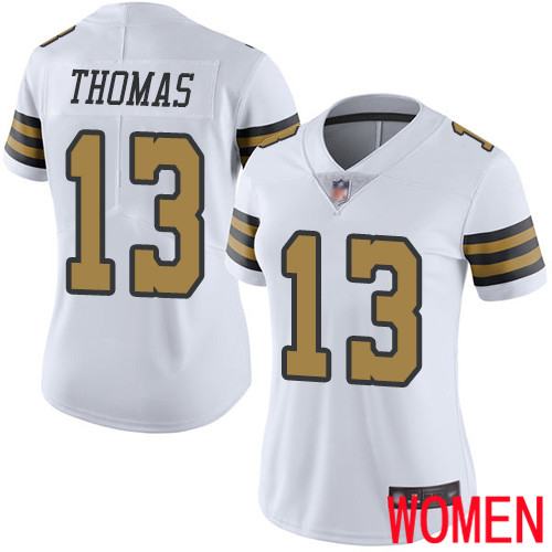 New Orleans Saints Limited White Women Michael Thomas Jersey NFL Football 13 Rush Vapor Untouchable Jersey
